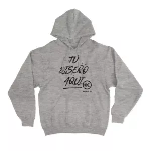 Polera de algodón unisex color melange con estampado personalizado